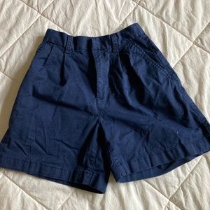 GAP High Rise Pleated Khaki Shorts